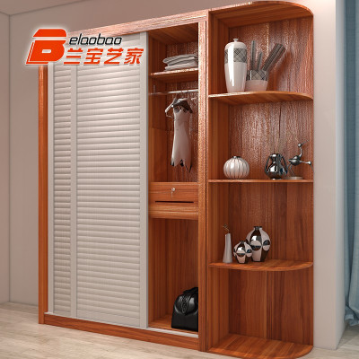 蘭寶藝家白色推拉門衣柜 可定制尺寸的百葉門衣櫥